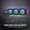 Thermaltake Thermaltake TH360 ARGB Motherboard Sync Edition Intel LGA1700 Ready/AMD All-in-One Liquid Cooling System 360mm High Efficiency Radiator CPU Cooler CL-W300-PL12SW-B, Black