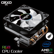 Cryo-PC Cryo-PC CPC-ZA92, Low-Profile CPU Cooler with 90mm RGB Fan for AMD/INTEL, Easy Install Bracket Included