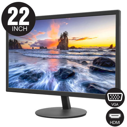 Cryo-PC Cryo-PC 22" 1080p LCD Monitor 4ms 75hz VGA HDMI VESA