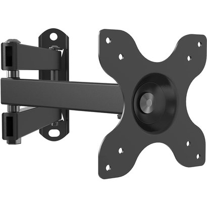 TV Wall Mount Articulating LCD Monitor Full Motion 15 inch Extension Arm Tilt Swivel for Most 13 to 30 inch LED TV Flat Panel Screen with VESA up to 100x100mm (1330LM), Black