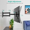 TV Wall Mount Articulating LCD Monitor Full Motion 15 inch Extension Arm Tilt Swivel for Most 13 to 30 inch LED TV Flat Panel Screen with VESA up to 100x100mm (1330LM), Black