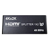 Gigacord Gigacord Aluminum 4K HDMI Powered 2-Port Splitter w/Power Adapter Supply