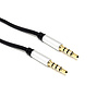 Gigacord 3.5mm 4-Pole TRRS Male to Male Auxiliary Extension Audio Stereo Cable Cord for Headphones Mic (Choose Length)