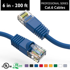 Cat6 UTP Ethernet Network Booted Cable 24AWG Pure Copper (Choose Length)