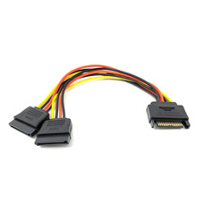 SATA Power Splitter Y Male to Female Cable Adapter 15 pin