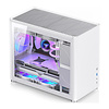 Jonsbo JONSBO D30 WHITE Mini Micro ATX Tower Computer Case, Aluminum/Steel/Tempered Glass-1 Side, Simple High Compatibility MATX Case, Support 240 Water & 168mm Air Cooling, 355mm GPU ,Interchangeable Side
