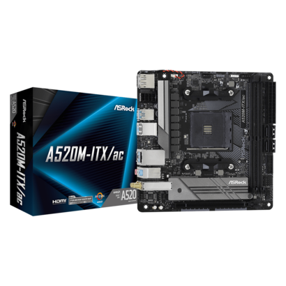 ASRock ASRock A520M-ITX/AC AM4 AMD A520 SATA 6Gb/s Mini ITX AMD Motherboard