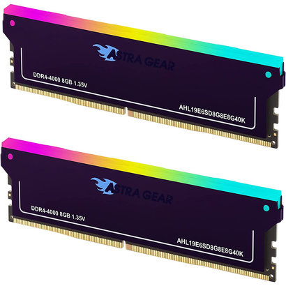 Astra Gear ASTRA GEAR RGB 16GB (8GBX2) DDR4 3600MHz PC4-28800 CL18 Desktop Gaming Memory (AHL18E6SC8G8E8G36K)