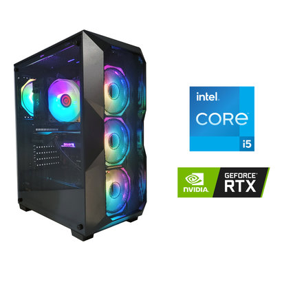 Cryo-PC ATX Tower, Intel Core i5-11600K, RTX 3060, 16GB RAM, 1TB NVMe + 4TB HDD, Windows 10 Pro, Black
