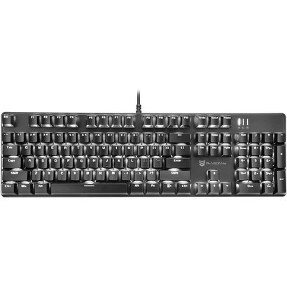 Merdia Merdia Mechanical Keyboard Gaming Keyboard with Black Switch Wired 6 Colors Led Backlit Keyboard Full Size 104 Keys US Layout (Black)
