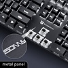 Merdia Merdia Mechanical Keyboard Gaming Keyboard with Black Switch Wired 6 Colors Led Backlit Keyboard Full Size 104 Keys US Layout (Black)