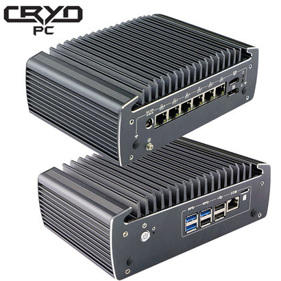 Cryo-PC Cryo-PC Fanless PC 4-Port PoE, 2-LAN  i3, 8GB, 120SSD, 2TB Win10 IoT