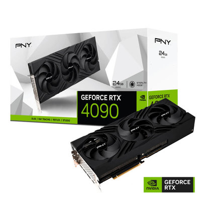 PNY PNY GeForce RTX 4090 24GB TF Verto Edition - Stealth Mode - PCIe 4.0 x16 - HDMI, 3 x DisplayPort - VCG409024TFXPB1
