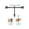 Huanuo HUANUO Dual Monitor Stand - Double Articulating Arm Monitor Desk Mount - Adjustable Bracket with C Clamp, Grommet Mounting Base for Two 13-27 Inch LCD Computer Screens - Holds up to 17.6lbs