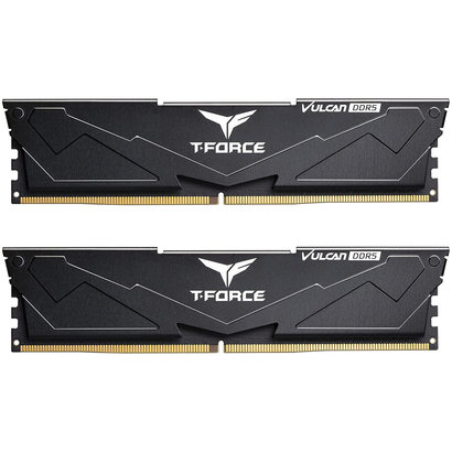 Teamgroup TEAMGROUP T-Force Vulcan DDR5 Ram 32GB Kit (2x16GB) 5200MHz (PC5-41600) CL40 Desktop Memory Module Ram (Black) for 600 Series Chipset FLBD532G5200HC40CDC01
