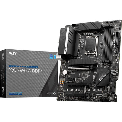 MSI MSI PRO Z690-A DDR4 Motherboard LGA1700,4DDR4,3PCI-Ex16,1PCI-Ex1,4M.2, 1USB3.2 Gen2 X2, 6 USB3