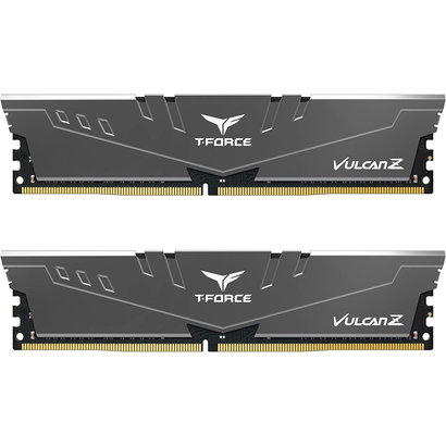 Teamgroup TEAMGROUP T-Force Vulcan Z DDR4 DRAM 16GB Kit (2x8GB) 3200MHz Desktop Memory Module (PC4-25600) CL16 Ram (Gray) - TLZGD416G3200HC16FDC01