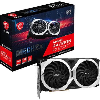 MSI MSI Mech Radeon RX 6750 XT 12GB GDDR6 PCI Express 4.0 Video Card RX 6750 XT MECH 2X 12G OC