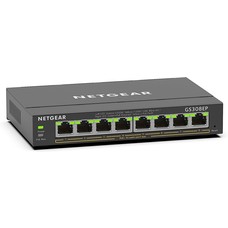 Netgear NETGEAR 8 Port PoE Gigabit Ethernet Plus Switch (GS308EP) - with 8 x PoE+ @ 62W, Desktop or Wall Mount