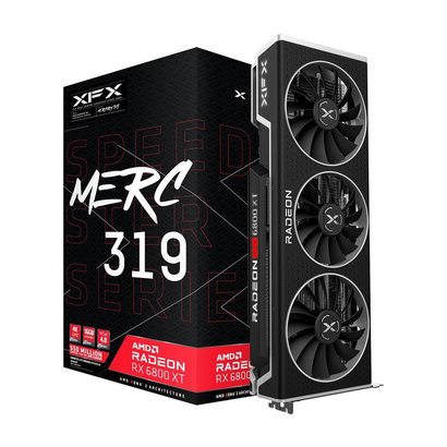 XFX XFX SPEEDSTER MERC319 AMD Radeon RX 6800 XT CORE Gaming Graphics Card with 16GB GDDR6 HDMI 3 x DP, AMD RDNA 2 (RX-68XTALFD9)