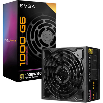 EVGA EVGA SuperNOVA 1000 G6, 80 Plus Gold 1000W, Fully Modular, Eco Mode with FDB Fan, 10 Year Warranty, Includes Power ON Self Tester, Compact 140mm Size, Power Supply 220-G6-1000-X1