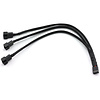 Gigacord 4pin PWM Sleeved 3-to-1 Fan Splitter Cable, Black (Choose Length)