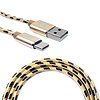 Gigacord Gigacord ClothARMOR USB-C Type-C or Lighting for iPhone, Charge/Sync Cable, Cloth Braiding, Ultra Slim Aluminum Connectors, 1 Year Warranty, Black/Gold/Pink (Choose Type/Color/Length)