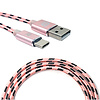 Gigacord Gigacord ClothARMOR USB-C Type-C or Lighting for iPhone, Charge/Sync Cable, Cloth Braiding, Ultra Slim Aluminum Connectors, 1 Year Warranty, Black/Gold/Pink (Choose Type/Color/Length)