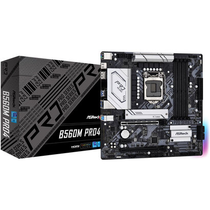 ASRock ASRock B560M PRO4 LGA 1200 Intel B560 SATA 6Gb/s Micro ATX Intel Motherboard