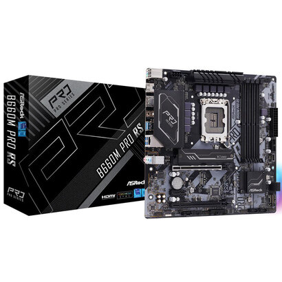 ASRock ASRock B660M PRO RS LGA 1700 Intel B660 SATA 6Gb/s DDR4 Micro ATX Motherboard