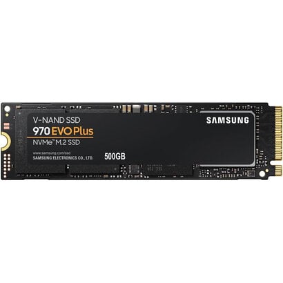 Samsung SAMSUNG 970 EVO Plus SSD 500GB NVMe M.2 Internal Solid State Drive w/ V-NAND Technology, Storage and Memory Expansion for Gaming, Graphics w/ Heat Control, Max Speed, MZ-V7S500B/AM