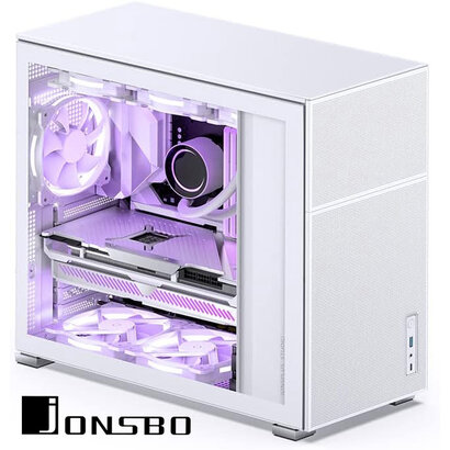 Jonsbo JONSBO D41 MESH White ATX Computer Case, ATX/M-ATX Mainboard/Support RTX 4090(335-400mm) GPU 360/280AIO,Power ATX/SFX: 100mm-220mm Multiple Tool-Free Design,White