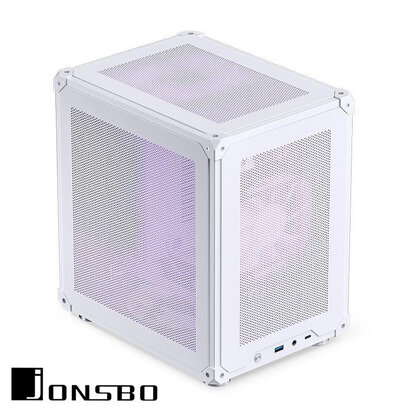 Jonsbo JONSBO C6 WHITE MATX Mesh Case,Simple Compact Desktop Micro ATX Chassis,1+2 Disk Bays Steel Plate Case,ATX Power Bite (L185mm Max.),Support 75mm CPU Cooler,Upper Cover/Side Panel Tool-free Open,White