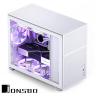 Jonsbo JONSBO D31 MESH WHITE Micro ATX Computer Case, Tempered Glass-1 Side, M-ATX/DTX/ITX Mainboard/Support RTX 4090(335-400mm) GPU 360/280AIO,Power ATX/SFX: 100mm-220mm, Multiple Tool-free Design, White