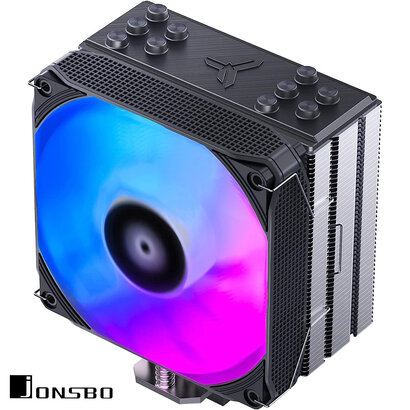 Jonsbo JONSBO PISA A5 CPU Air Cooler, 265W TDP RGB CPU Cooler-5 Heat Pipes, 120mm Quiet PWM Computer Fan, Addressable RGB Light Sync with Motherboard for Intel LGA 1700 1200 1151/AMD Ryzen AM5 AM4 Black