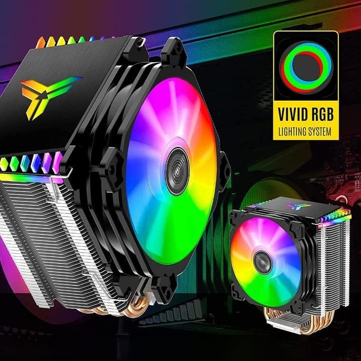 JONSBO CR1400 RGB CPU Air Cooler, 92mm PWM CPU Cooler with 4 Heat