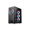 SAMA SAMA 3509 ATX Gaming Computer Case Mid Tower Tempered Glass w/ 4 x ARGB Fans (3 x120mm x Front l, 1 x120mm x Rear)