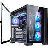 SAMA SAMA A711BK ATX Mid Tower Computer Case Tempered Glass Window with 3X ARGB Uni Fan Kit PWM Fan Type-C USB3.0 Pc Case Black