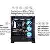 SAMA SAMA ATX Computer Case Tempered Glass Mid Tower USB 3.0 Type C Micro -ATX Gaming Case Supports ATX/M-ATX/ITX Adjustable I/O with 4 x F-RGB Fans Black