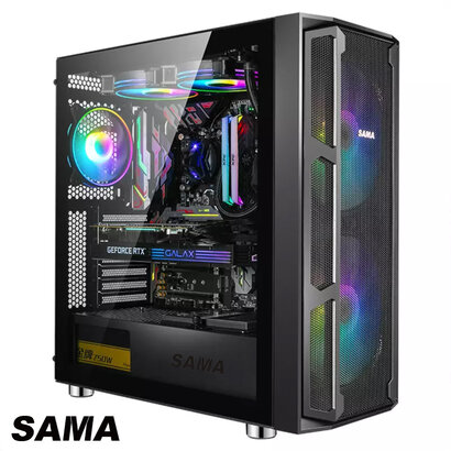 SAMA SAMA W03 ATX Full Tower Computer case ARGB Lighting Pc Case High-end Gaming Case