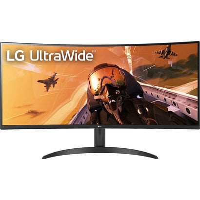 LG LG 34WP60C-B 34-Inch 21:9 Curved UltraWide QHD (3440x1440) VA Display with sRGB 99% Color Gamut and HDR 10, AMD FreeSync Premium and 3-Side Virtually Borderless Screen Curved QHD Tilt,Black