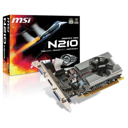 MSI N210-MD1G/D3 GeForce 210 Graphic Card 1 GB DDR3 SDRAM G2101D3