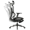 Gigacord Gigacord Gray Full Frame Office Ergonomic Executive Lumbar Support Mesh Chair 3D Armrest Footrest Casters