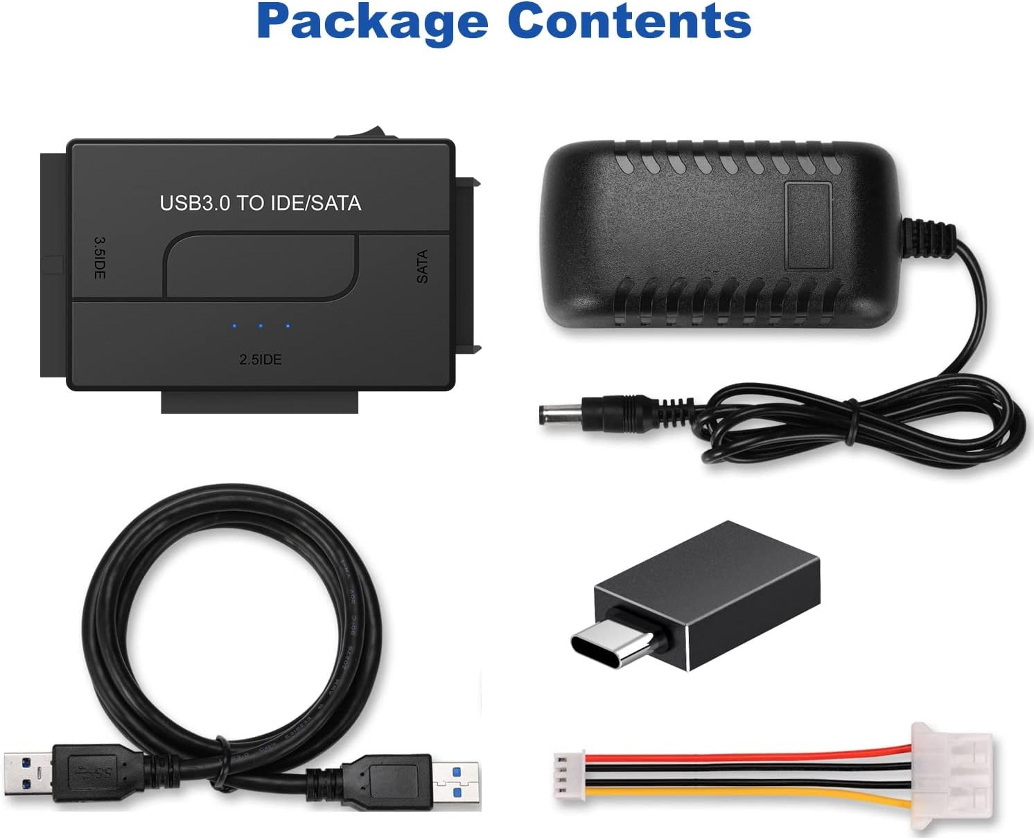 USB 3.0 To SATA 22Pin Adapter Cable HDD SSD External Hard Drive Converter Wire E