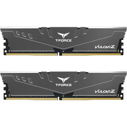 Teamgroup TEAMGROUP T-Force Vulcan Z DDR4 32GB Kit (2x16GB) 3200MHz (PC4-25600) CL16 Desktop Memory Module Ram (Gray) - TLZGD432G3200HC16FDC01