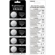 Nightkonic Nightkonic 5-Pack CR2032 3V Button Cell Battery