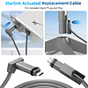 Gigacord Gigacord Starlink Cable 150FT for Starlink Actuated Gen 2, Replacement Cable Starlink Rectangular Satellite V2 Waterproof Starlink Cables with End Caps Gray (150FT/49M)