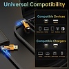 Gigacord Gigacord 5Ft 4in1 4-in-1 USB-C Cable, PD 65W Fast Charging Cable & Data Sync,Flat Braided Charger Cord with Type C/USB A for Laptop iPhone iPad MacBook Samsung