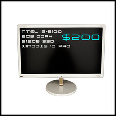 22" AIO Computer - Cryo White All in One System -