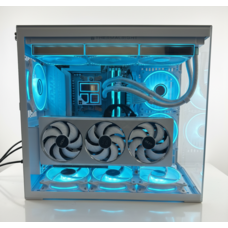 Cryo-PC Mid Tower, White Gaming Computer, AMD Ryzen 7800X3D - RTX 5070 - 32GB DDR5 - 4TB NVMe